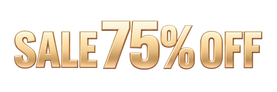 SALE 75% OFF